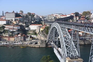 The famous bridge of Luis in Porto, Portugal
