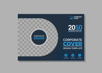 Corporate book cover horizontal design