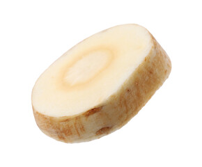 Piece of fresh parsnip isolated on white