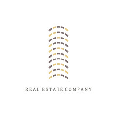 Simple abstract real estate logo icon vector template.