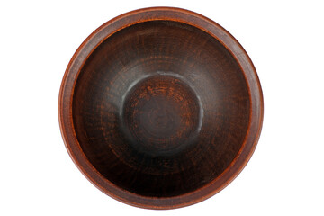 Clay bowl isolated on a white background