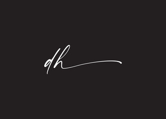 Fototapeta na wymiar letter DH logo design vector template logo design
