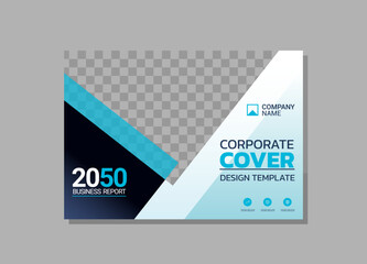 Corporate book cover horizontal design