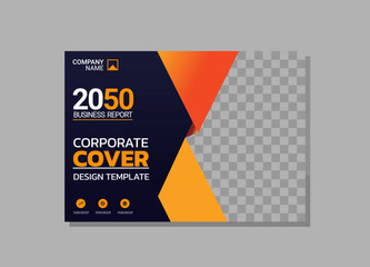 Corporate book cover horizontal design