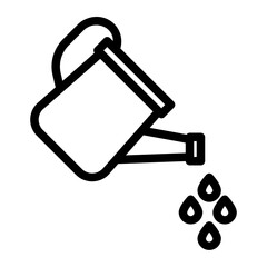 watering can line icon