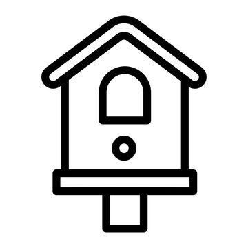 recommend clip art: birdhouse line icon