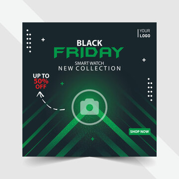 Modern black friday sale banner design