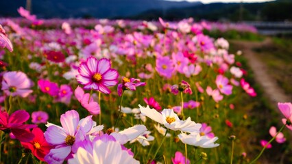 大分県中津のコスモスばたけ