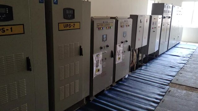 Battery room in solar plant for auxiliary supply
