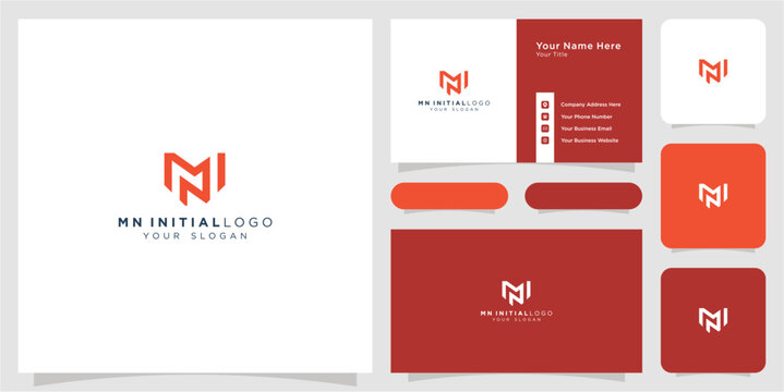 mn logo business card template