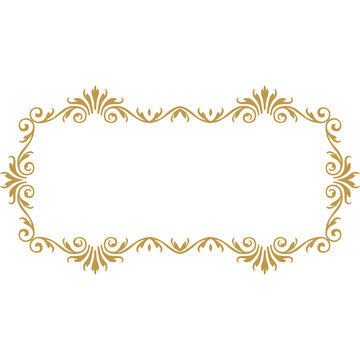 Beautiful illustration of a decorative ornament abstract gold floral frame with golden ornament confetti with floral elements for wedding and birthday and festival	