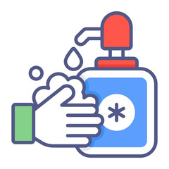 hand washing Modern concepts design, Premium quality vector illustration concept. Vector symbol.