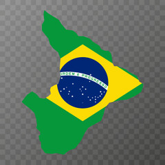 Sergipe Map, state of Brazil. Vector Illustration. - obrazy, fototapety, plakaty