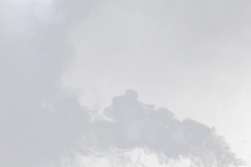 Dense Fluffy Puffs of White Smoke and Fog on black Background, Abstract Smoke Clouds, Movement Blurred out of focus. Smoking blows from machine dry ice fly fluttering in Air, effect texture, png