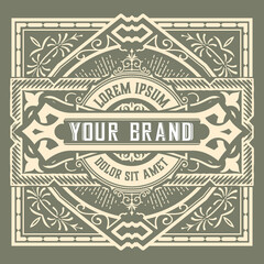 Western card with vintage style