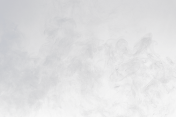 Dense Fluffy Puffs of White Smoke and Fog on black Background, Abstract Smoke Clouds, Movement Blurred out of focus. Smoking blows from machine dry ice fly fluttering in Air, effect texture, png