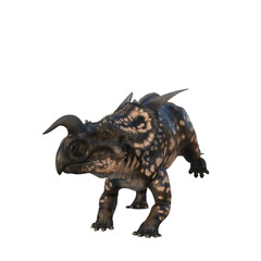 Fototapeta premium Einosaurus Dinosaur. 3D illustration isolated on transparent background.