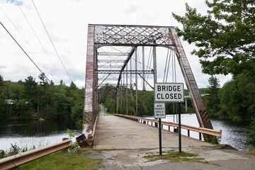 Steel bridge over a river