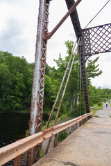 Steel bridge over a river