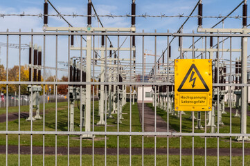 High voltage power substation