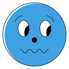 Fototapeta premium Flat comic cartoon face