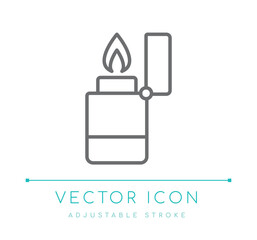 Pocket Lighter Line Icon