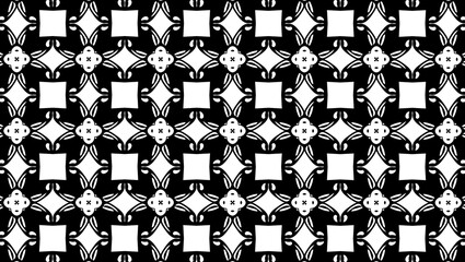 Ornament with elements of black and white colors.