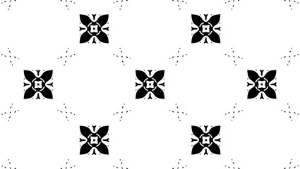 Ornament with elements of black and white colors.