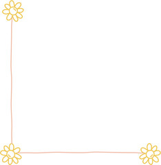 Colorful Cute Corner Doodle  Vector Illustration