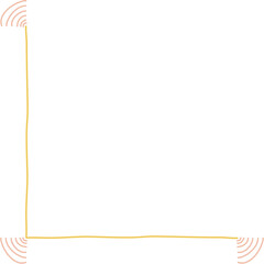 Colorful Cute Corner Doodle  Vector Illustration