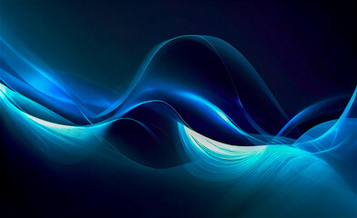 Naklejka premium Abstract blue flow background