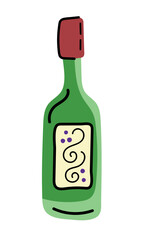 fresh wine bottle drink