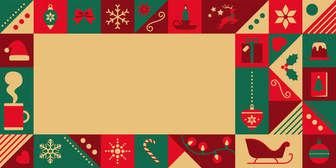 Christmas holiday banner with copy space