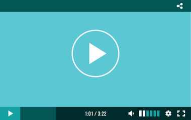 Web video player mockup. Media mobile app