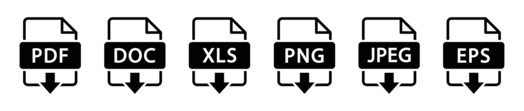 File format download icon, vector illustration