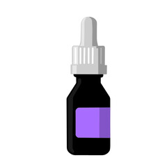 Skincare lavender oil, beauty product. Mock up jar. Serum bottle. Vector illustration for natural eco cosmetics advertising