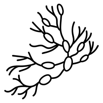 Alveoli Concept, Pulmonary Veins vector outline icon Design, Organ System Symbol, Human Anatomy Sign, Human Body Part Stock illustration