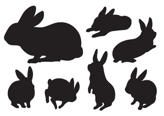 うさぎのシルエット(2)