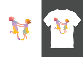 colorful childhood memorial t shirt.
