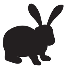 Fototapeta na wymiar rabbit silhouette design isolated vector