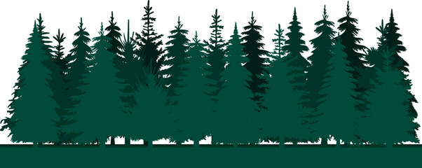 forest green silhouette design isolated vector © zolotons