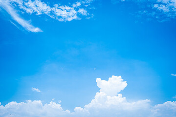white fluffly mountain cloud blue sky