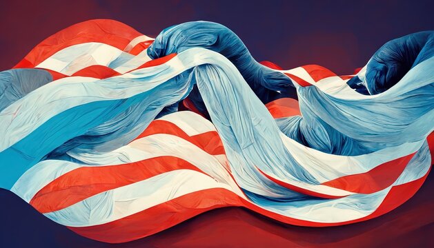 America, US, midterm, election celebration, graphic illustration, art