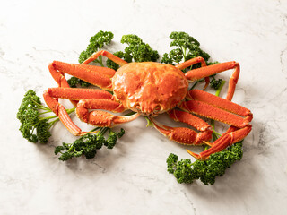 Fresh red snow crab, steamed snow crab © mnimage