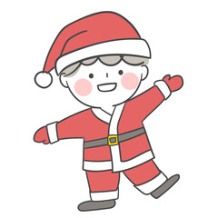 크리스마스 산타 의상을 입은 캐릭터