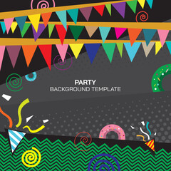 Abstract party vidvid colors background punchy vector design have blank space. Funny colorful invitation template. Halloween party invitation.