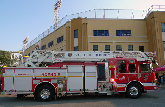 Un camion de pompier de la ville de Qu&eacute;bec	
