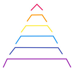 Pyramid charts for infographics, presentations, business
