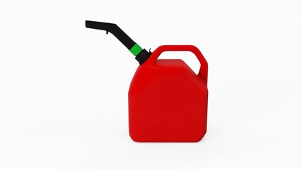 Obraz premium Red plastic gas can