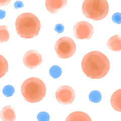 水玉　オレンジ　青　背景
